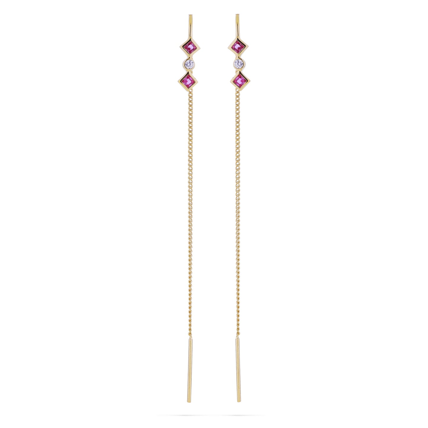 Zalora Pink - Earring, Gold Plated Silver
