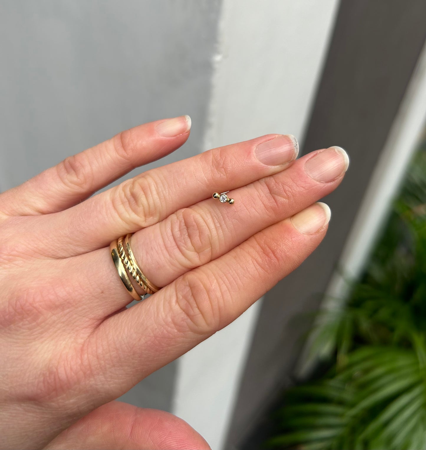 Sparkling Diamond Stud (sælges som enkelt) Ørering- Hvid diamant 14 karat guld