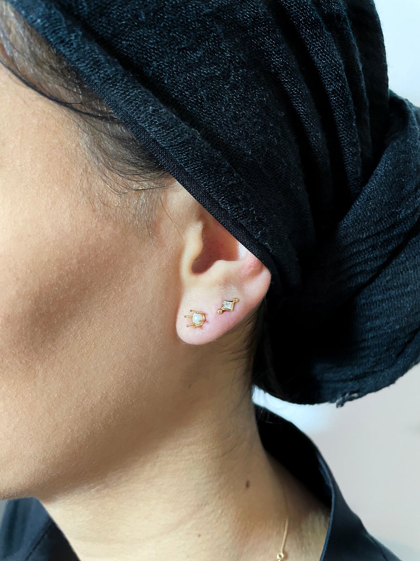 Alma CZ - Earring - Gold Plated Silver W. Cubic Zarconias