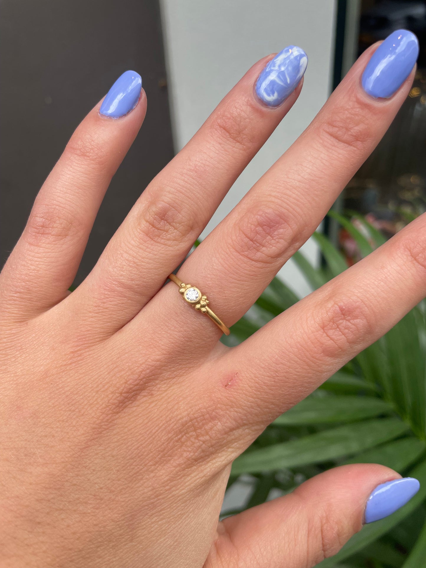 Bubbles ring - 18K guld 0.10ct diamant