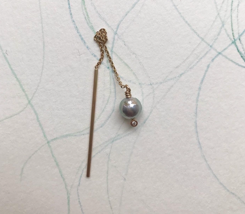 CHIME & BELL ørering Sol- og måneformørkelse - 14K Guld