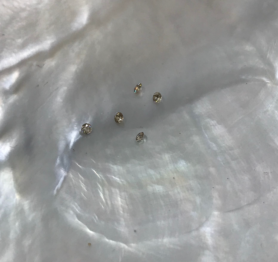 CLOUD Dew ørering m. diamant dag/lys - 14K Guld