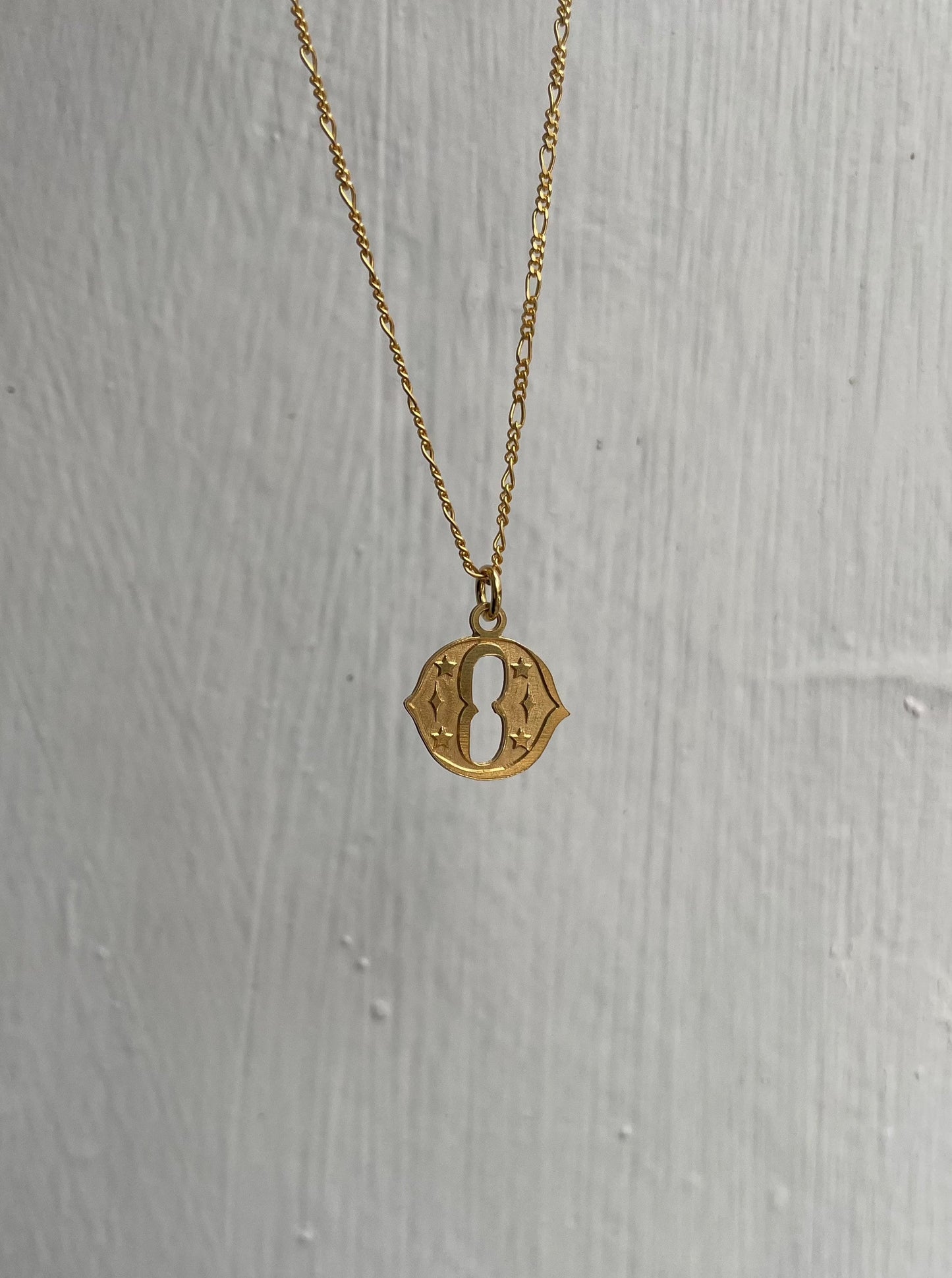 Circus Alphabet Large Necklace -Gold Plated