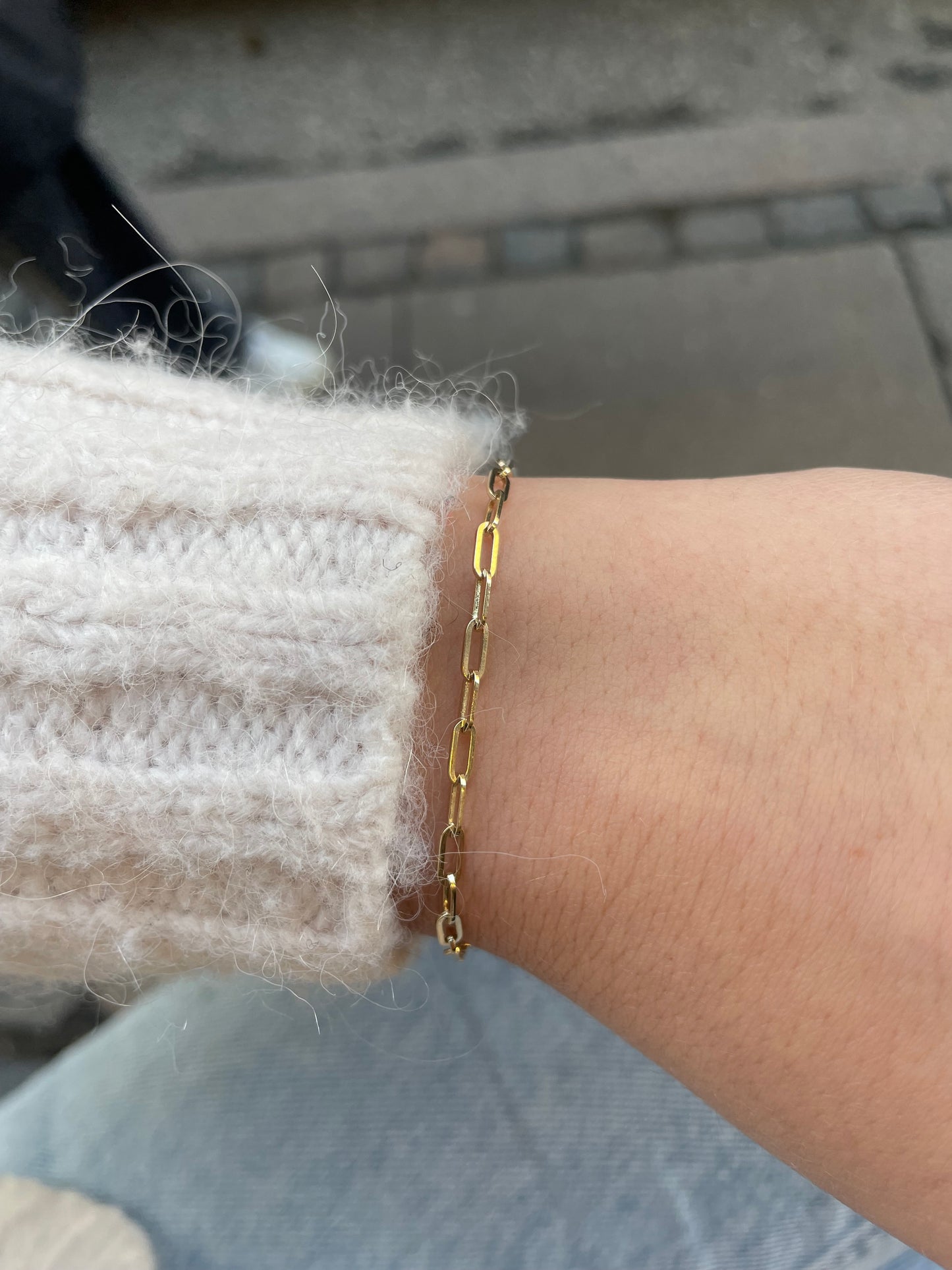 Classic Anchor Rectangular Bracelet - 14 Karat Gold