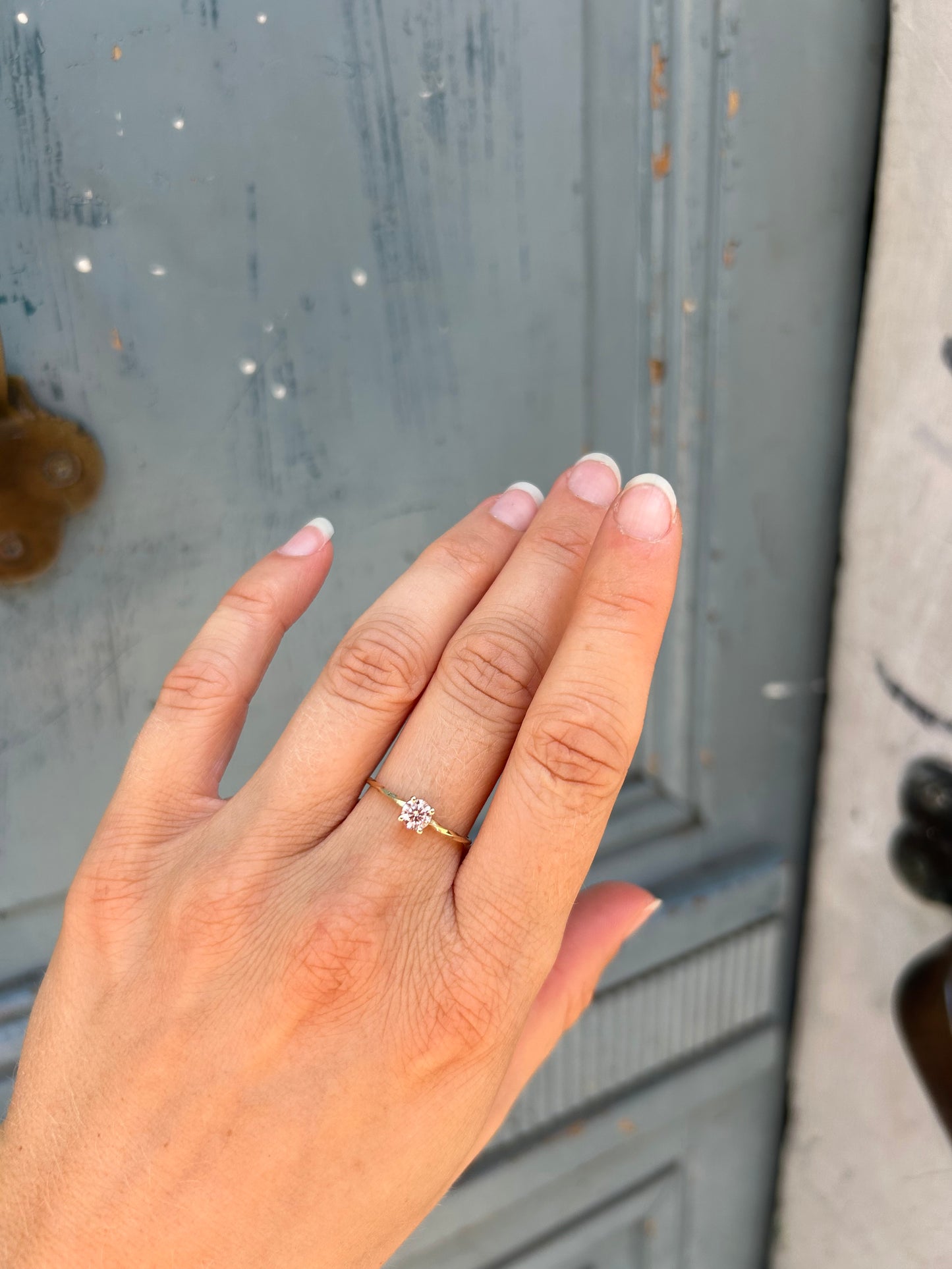 Miss Martha Klassisk Pink Lab Grown Diamantring – 14 Karat Guld