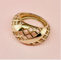 Lattice Ring Goldplated 915 Sterling Silver
