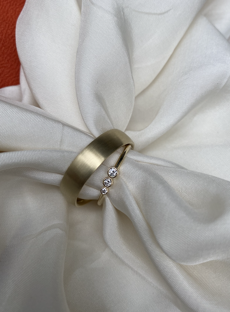 MR. & MRS. Marilyn Ring - 14 Karat Gold, White Diamonds