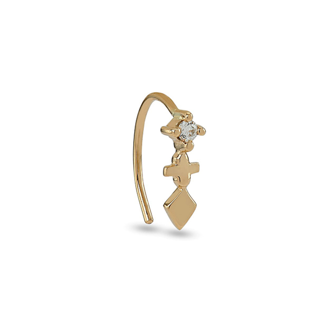 Kitalla Earring - 14 Karat Gold W. Diamond