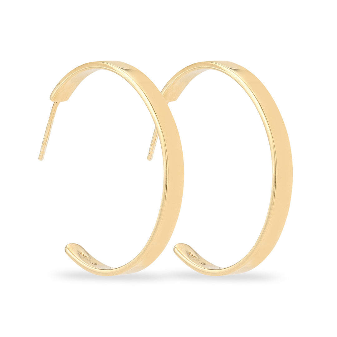 Rhythm Medium Hoops - Gold Plated Silver