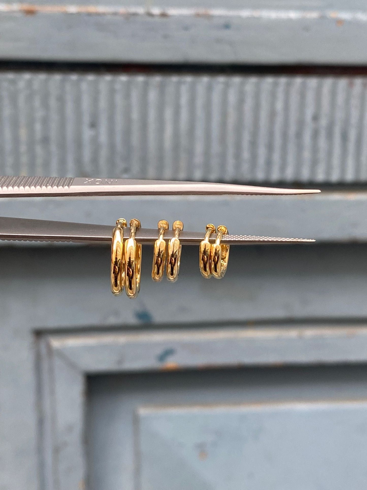 Guld klik Creoler/Hoops - 14 Karat Guld