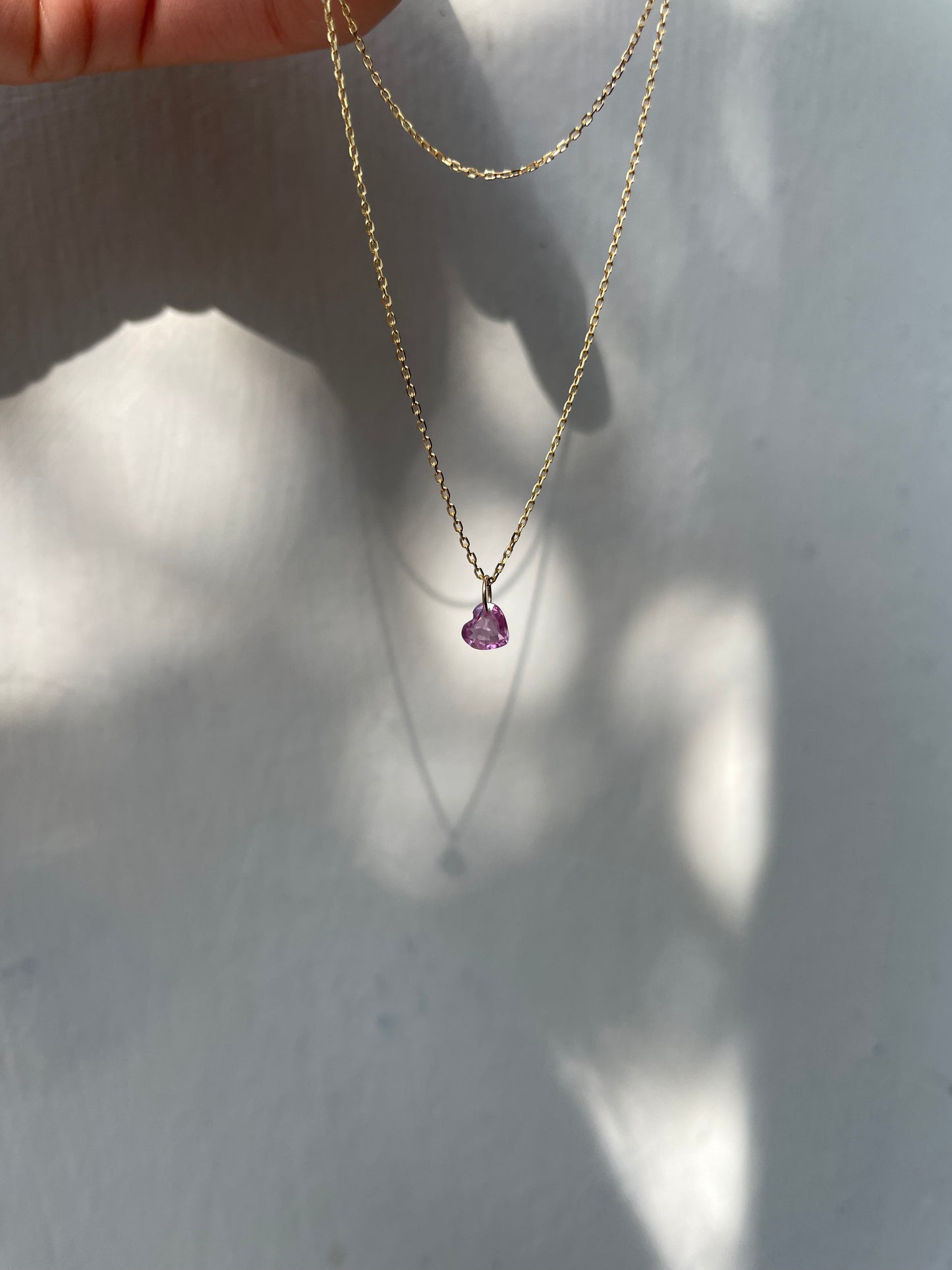 Pink Heart Sapphire Pendant