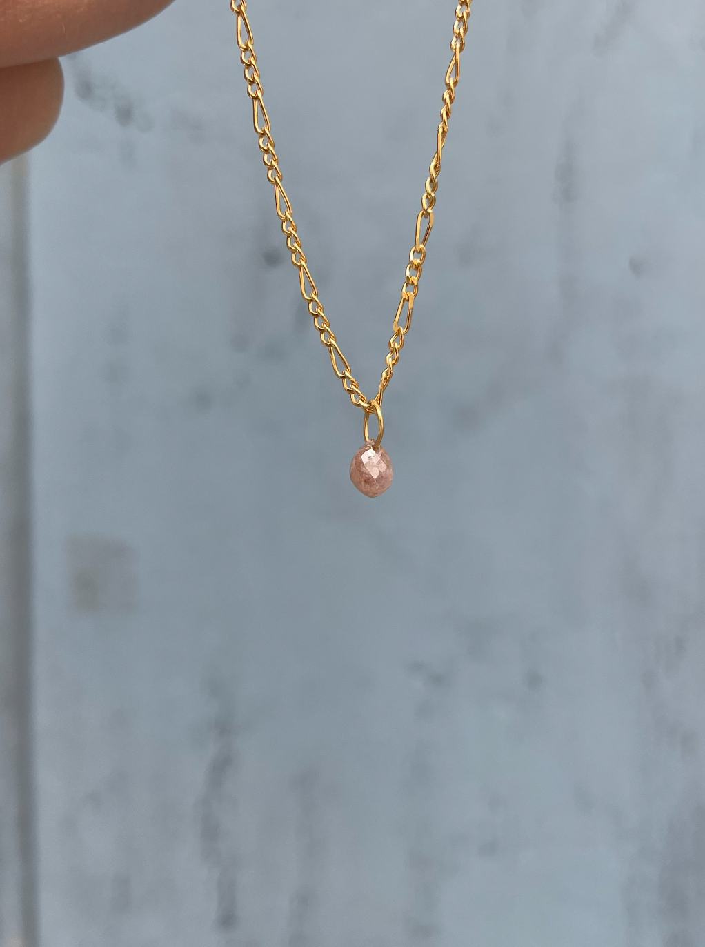 Pink Rough Diamond Pendant