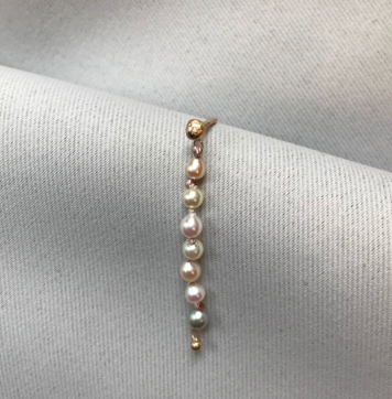 PLUMAGE Rainbow Akoya ørering - genanvendt 14K Guld