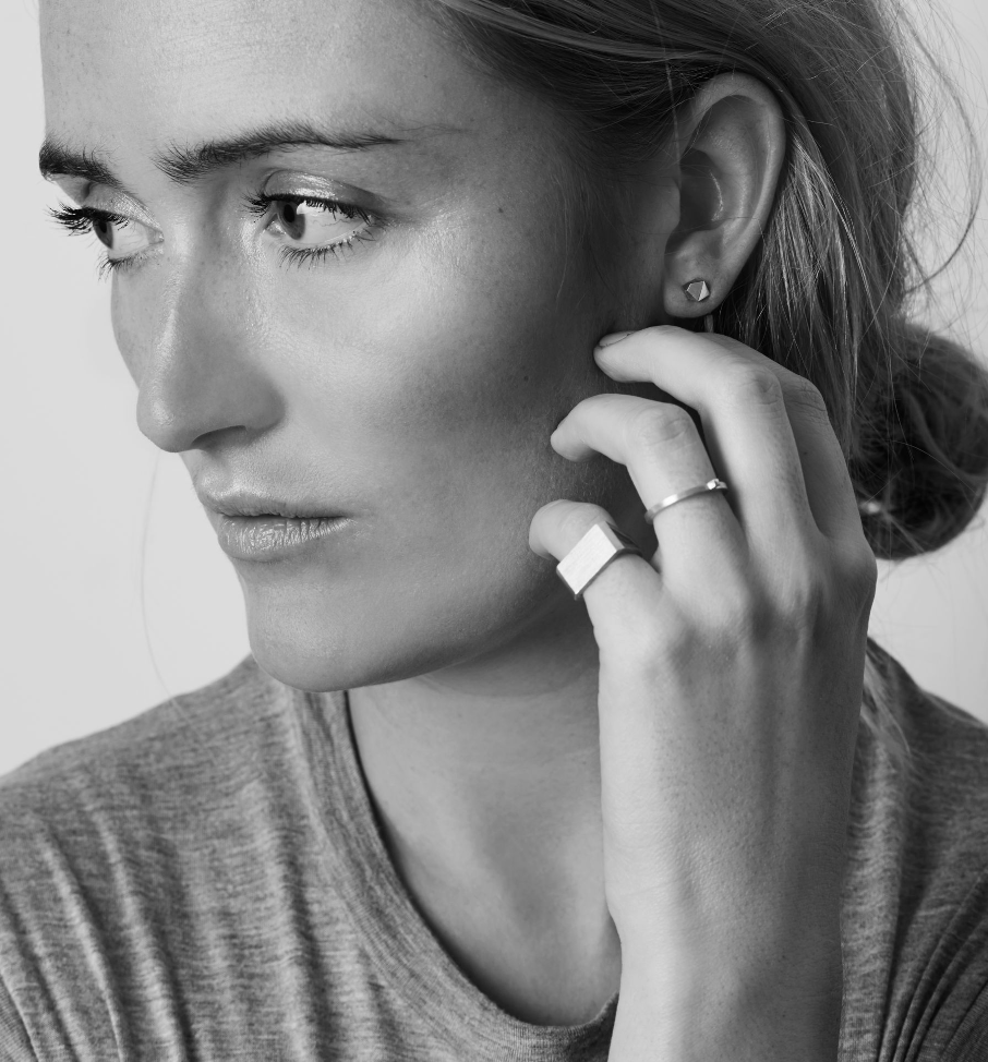 PIXEL Diamond cut Earring - 14K Gold