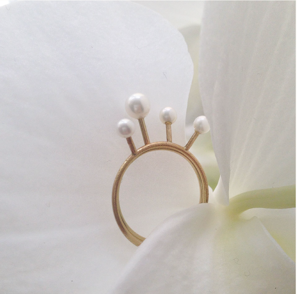 TENTACLE 3P Ring - 14K Guld