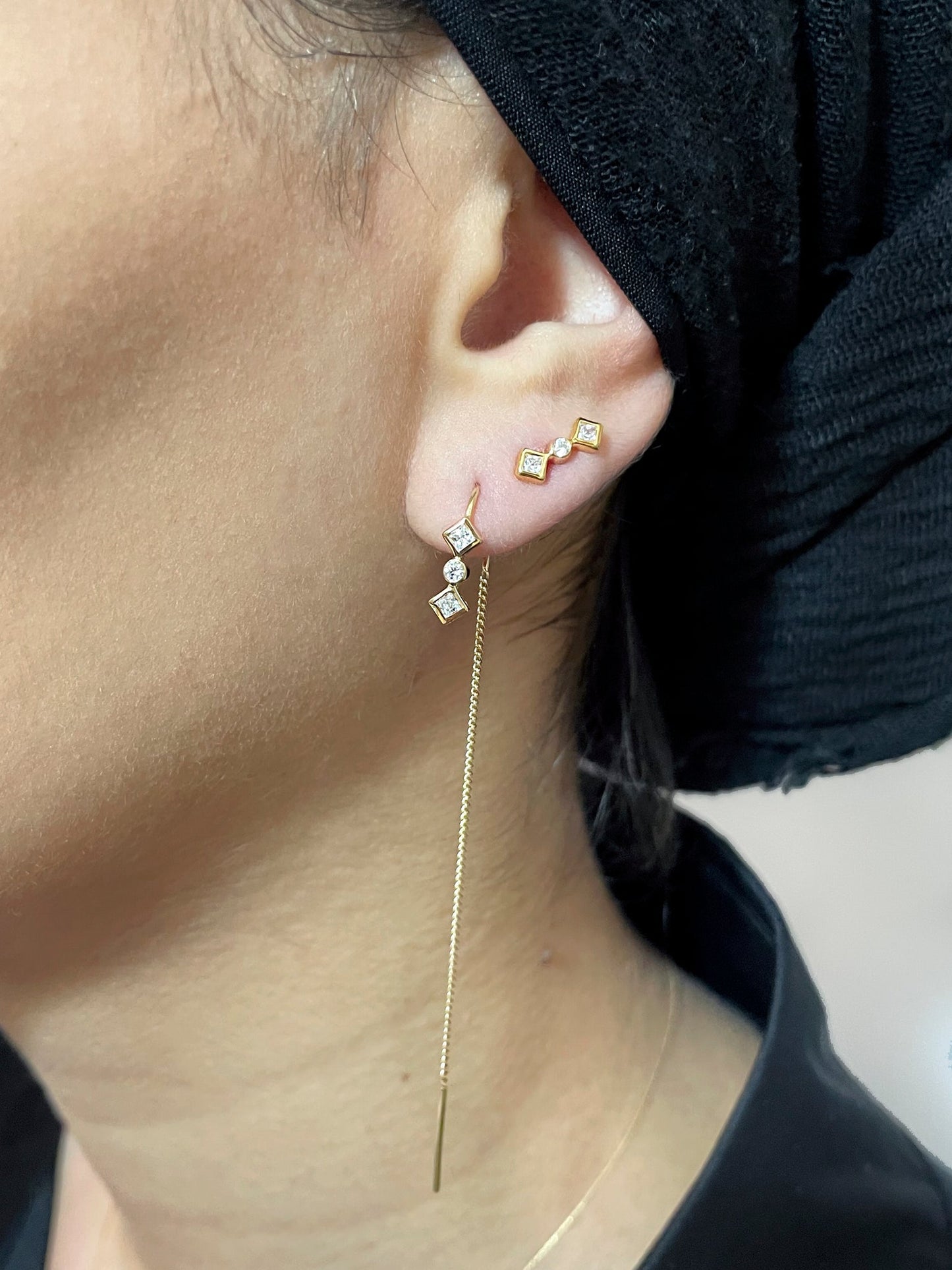 Zara Stud Earring - Gold Plated Silver