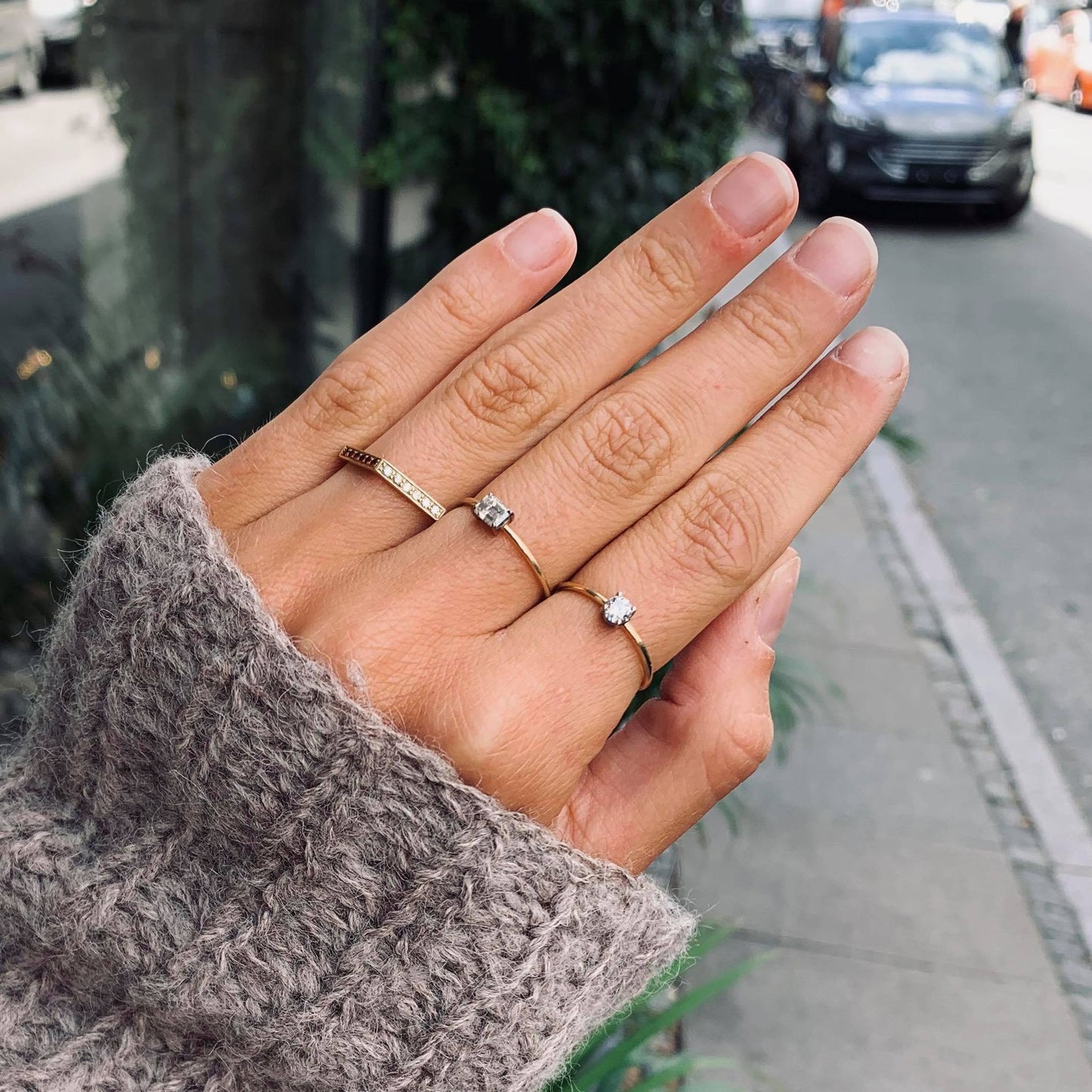 Miss Freja Ring -Guld Hvid Diamant 14 Karat