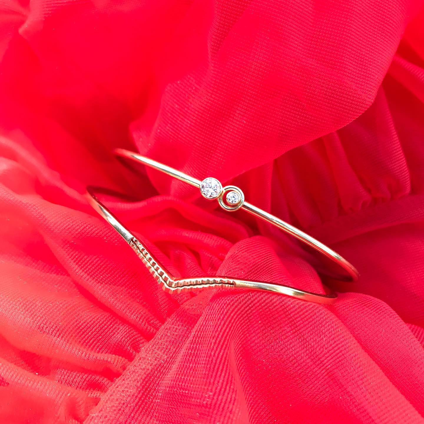 Lovely Sophie Bracelet-Gold White Diamond 14 karat