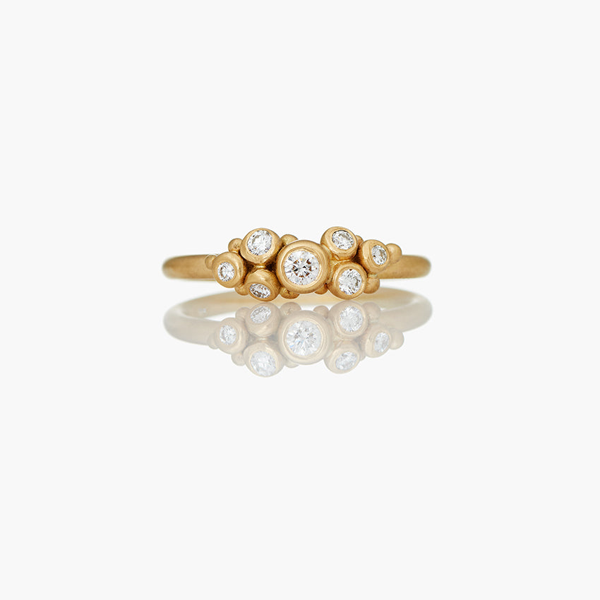 Bubbles Ring- 18 Karat Gold - W. Diamond