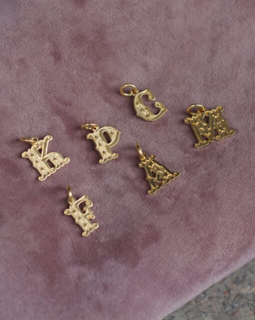 Circus Alphabet Small Necklace -Gold Plated