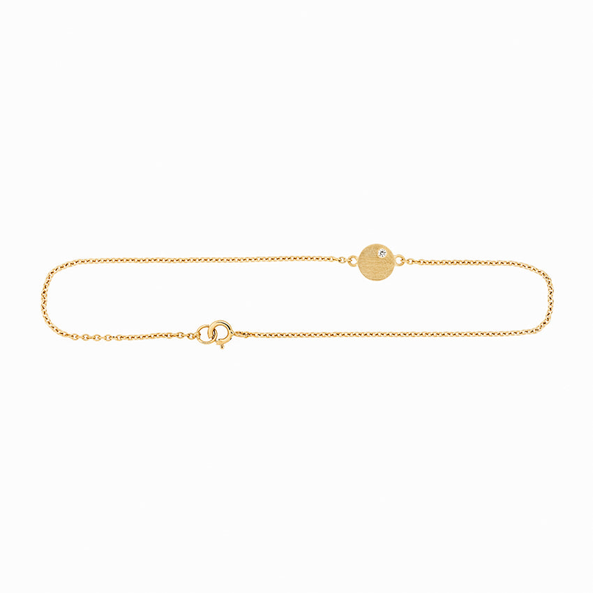 Dot Bracelet - 18 Karat Gold White Diamond