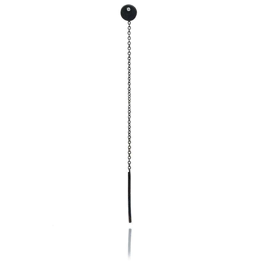Dot Silver Earring - 925 Silver White Diamond