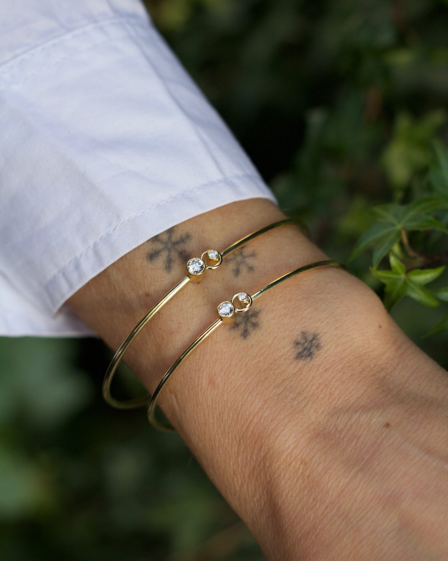 Lovely Sophie Small Bracelet -Gold White Diamond 14 karat