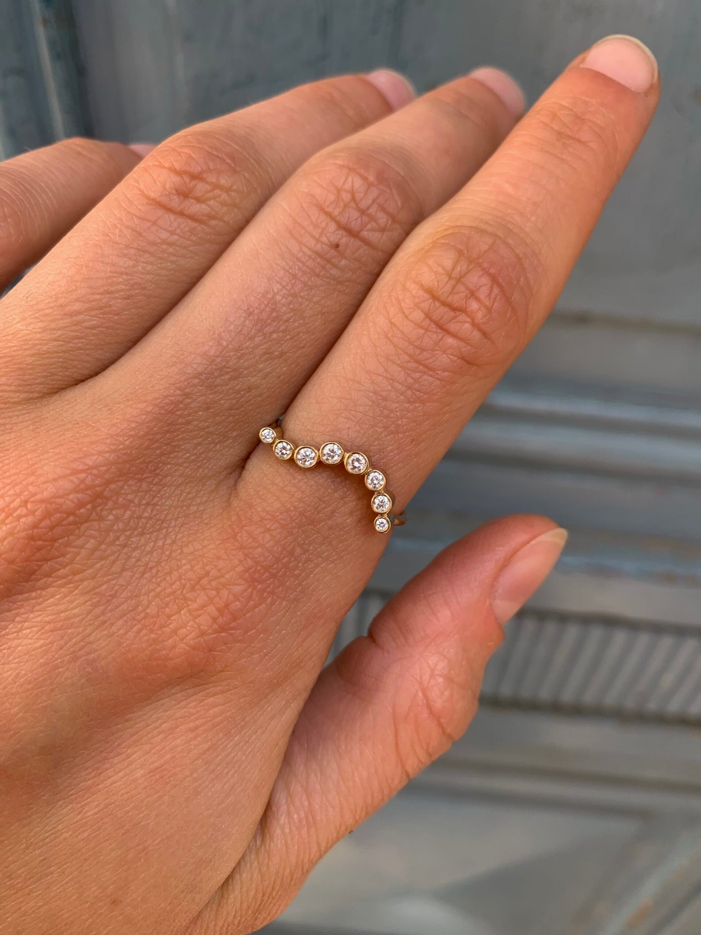 Miss Charlotte Gold Ring-Gold White Diamond 18 Karat