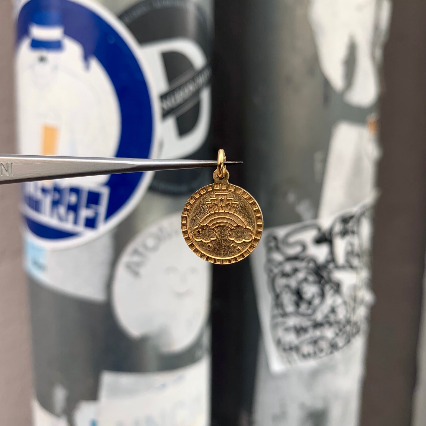 Good Luck Charm — Rainbow Coin - Bracelet or Necklace-925 Silver or Gold Plated