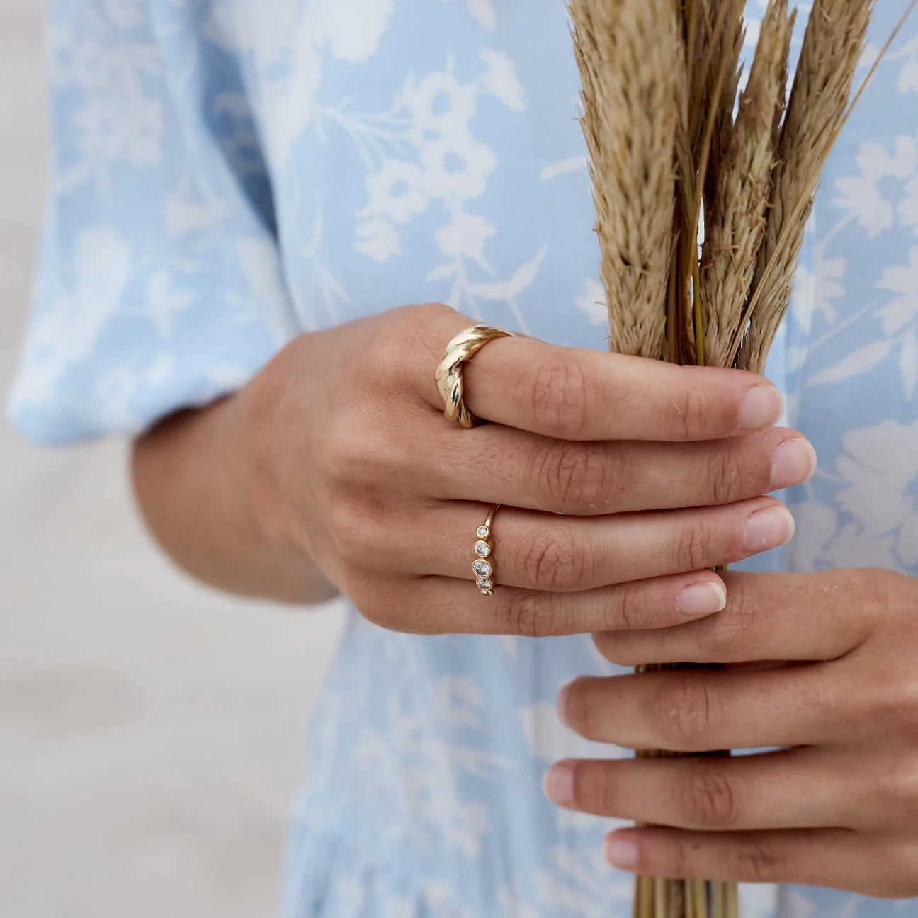 Twisted Wave Ring - 14 Karat Gold