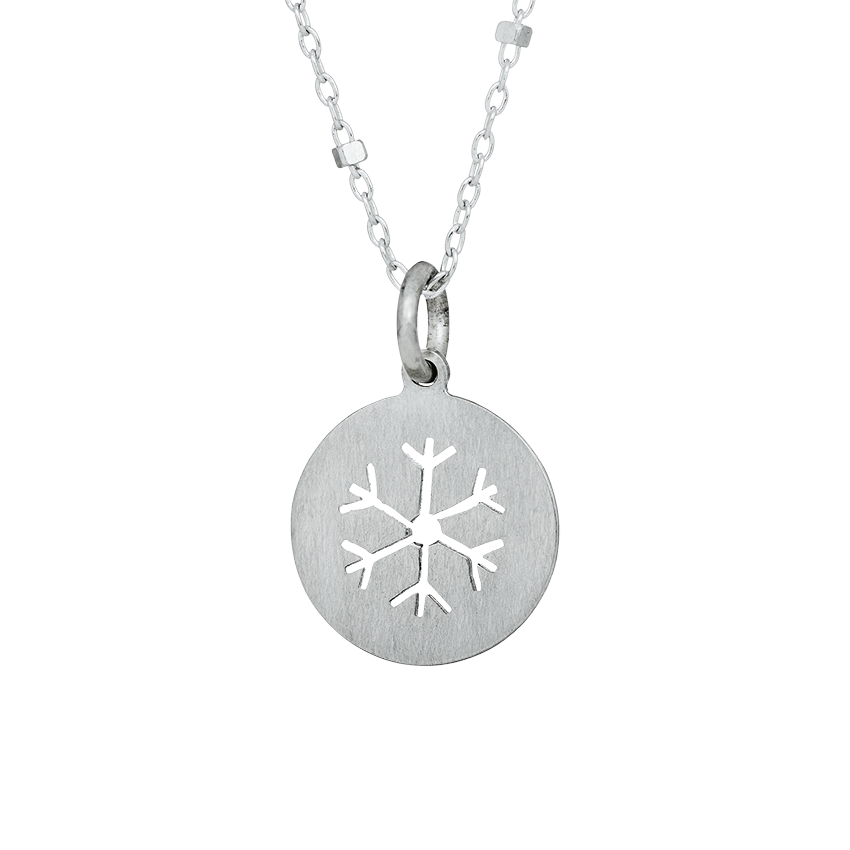 Little Silhouette Round Dandelion Pendant - 14k gold or 925 silver