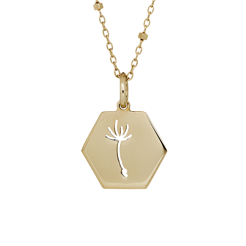 Little Silhouette Hexagon Pendant – Dandelion