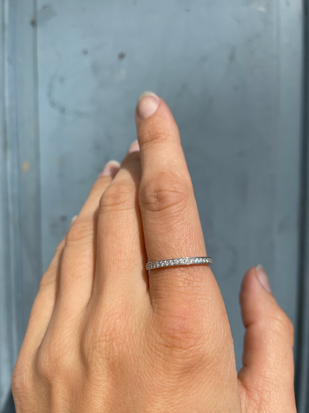 Eternity Ring-White Gold White Diamond 14 Karat