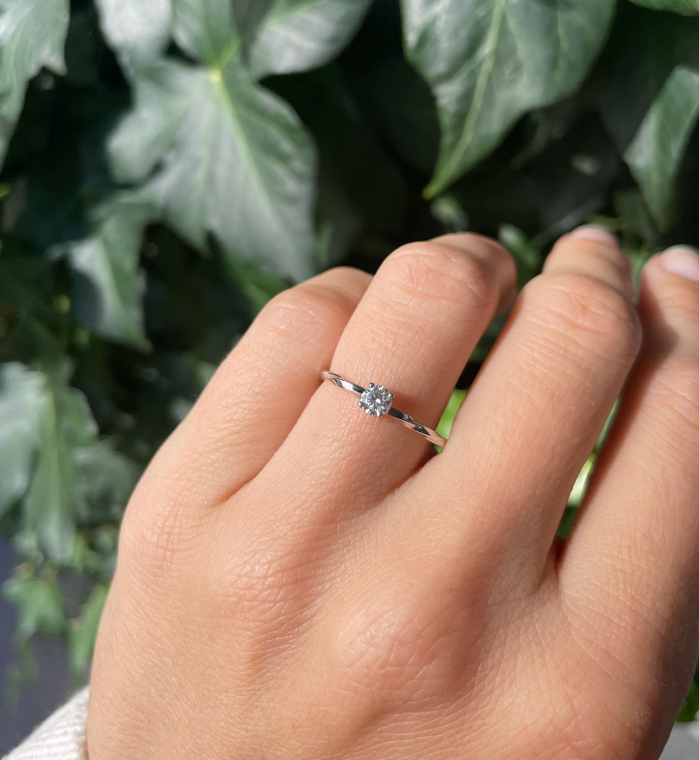 Miss Martha Classic Diamond Ring - 14 Karat White Gold