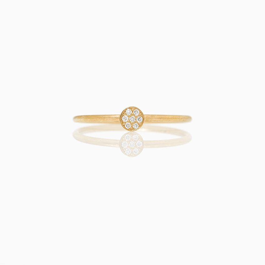 Dot Pavé Ring - 18 Karat Gold White Diamond