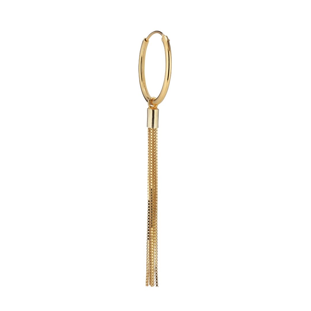 Tassel Hoops ørering - forgyldt sølv