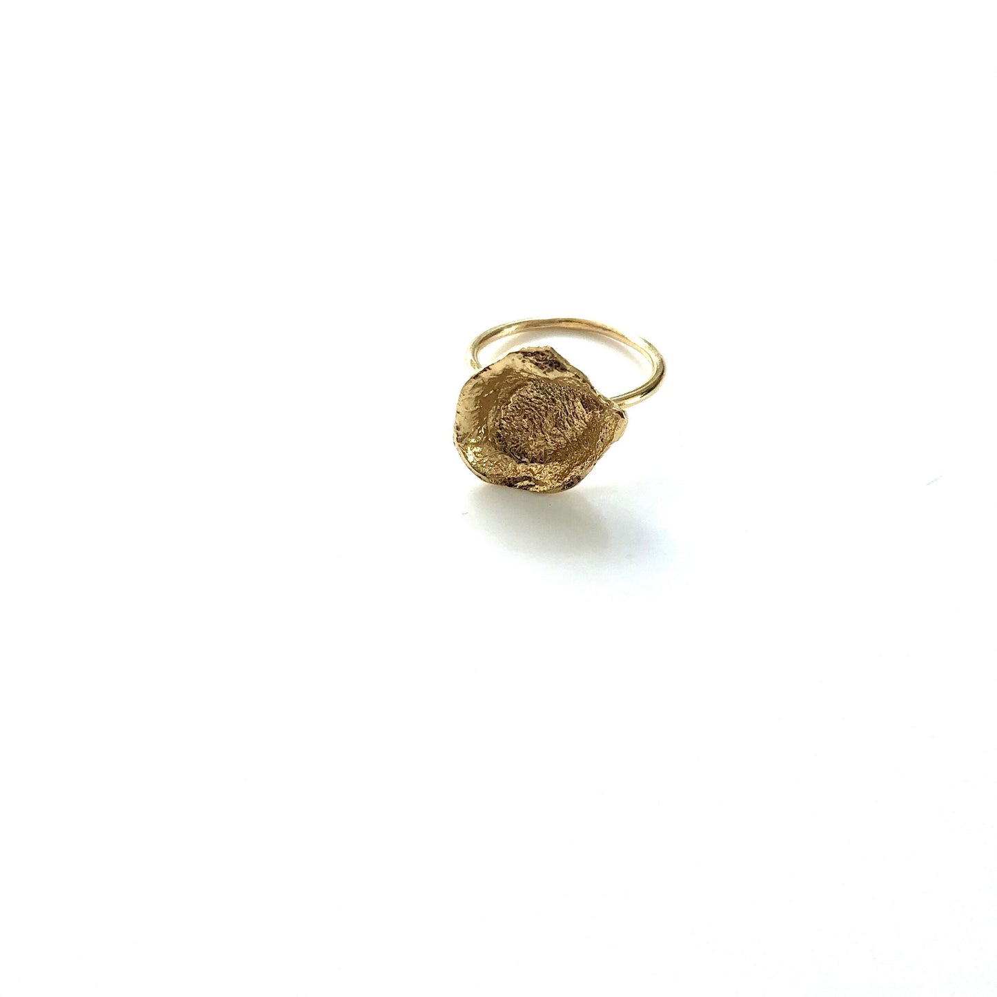 Flame Medium Gold Ring - Forgyldt sølv