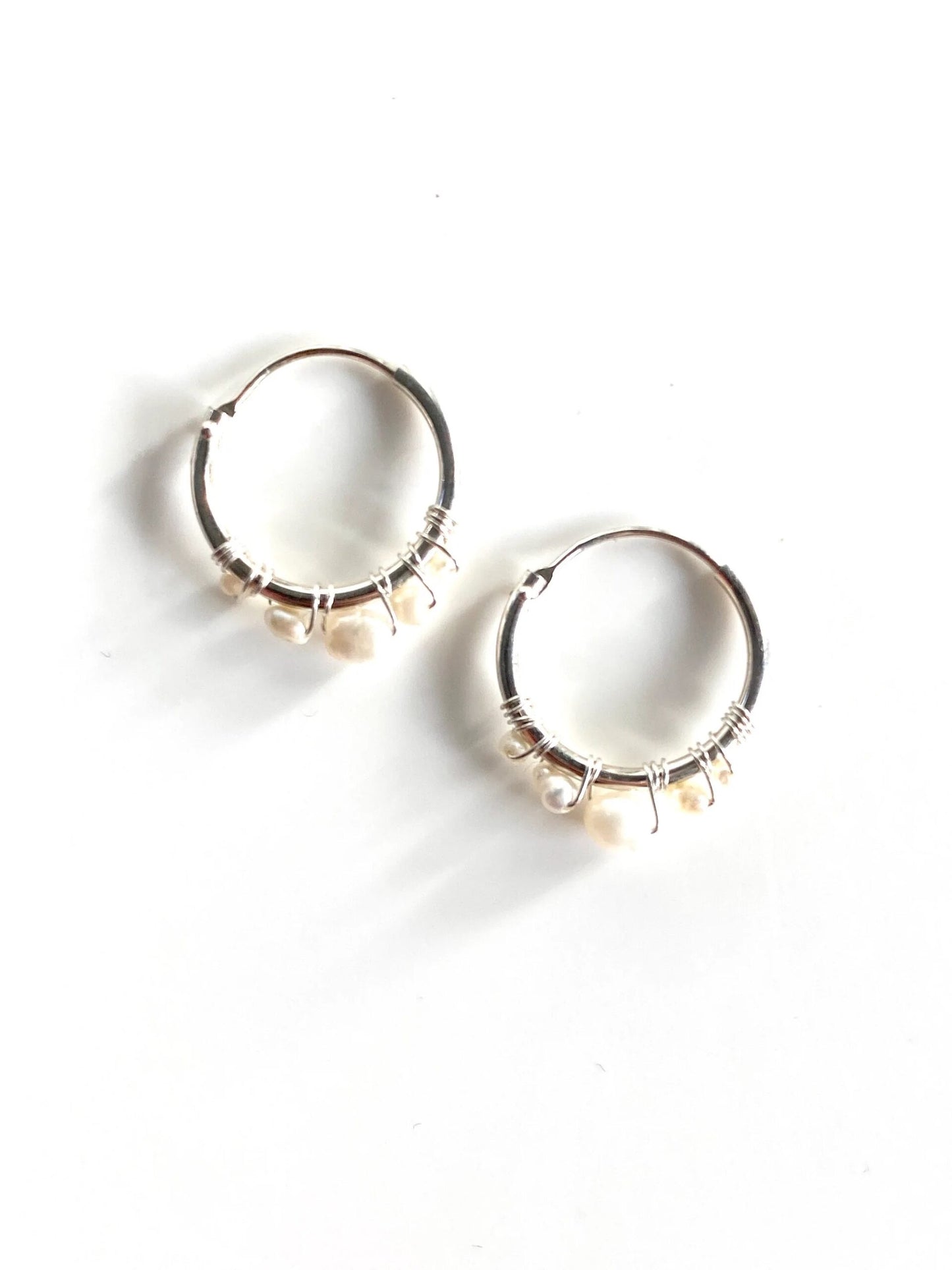 Petra Silver Earring - 925 Silver & Baroque Pearls