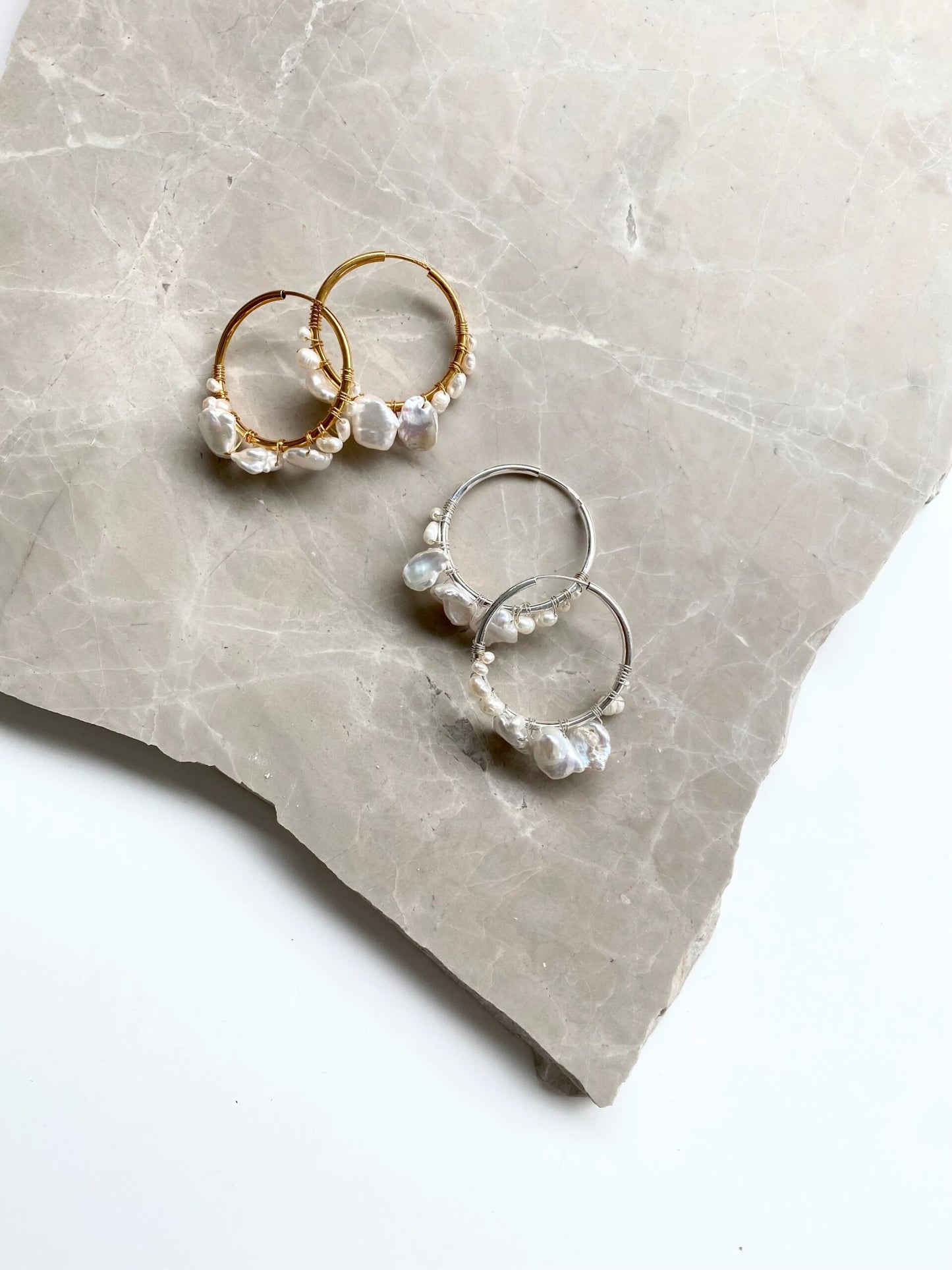Perline Earrings - Gold Plated Silver