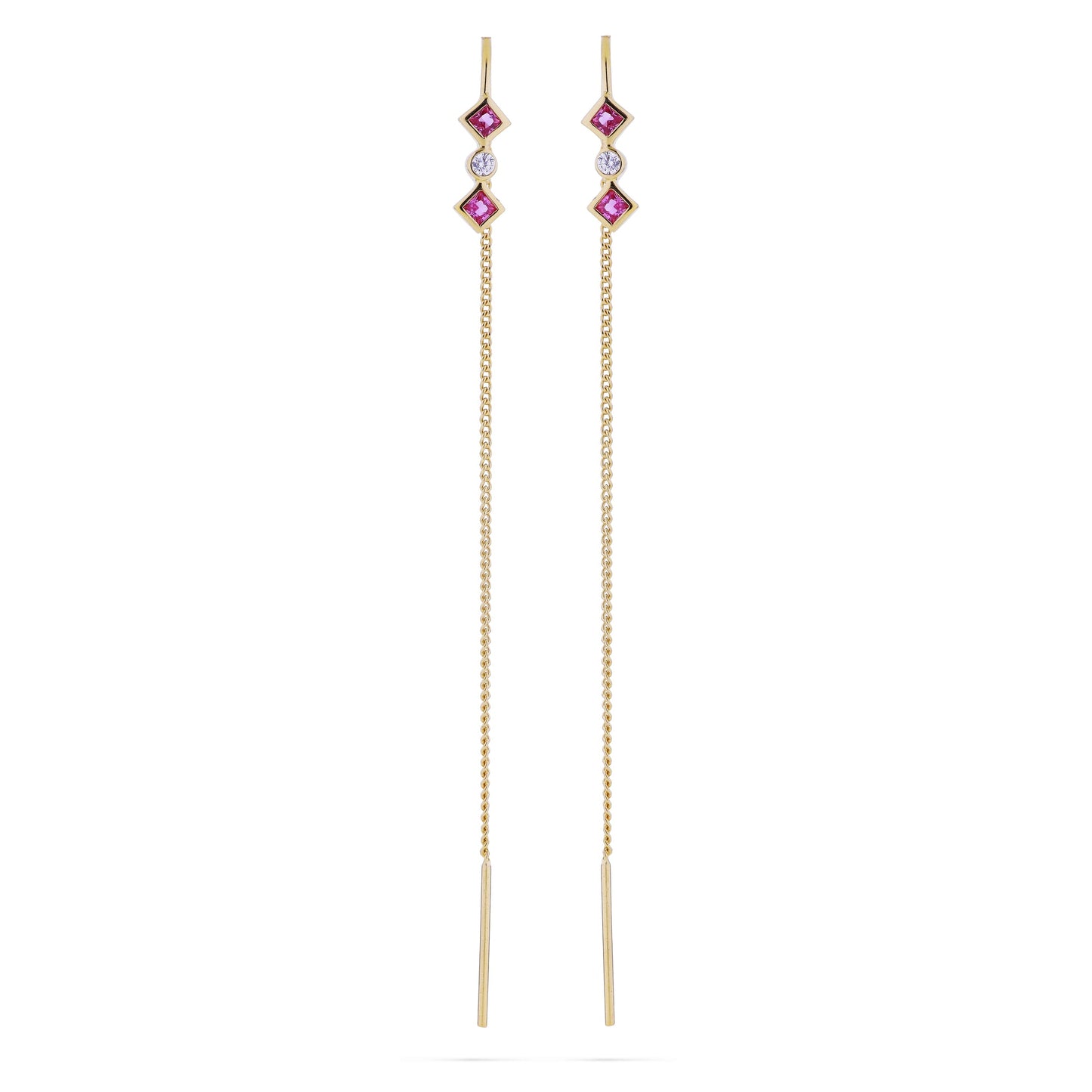 Zalora Pink - Earring, Gold Plated Silver