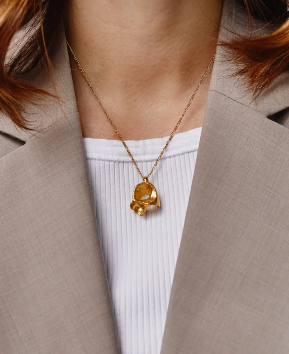 Coquille Gold Necklace  -  Gold Plated Silver