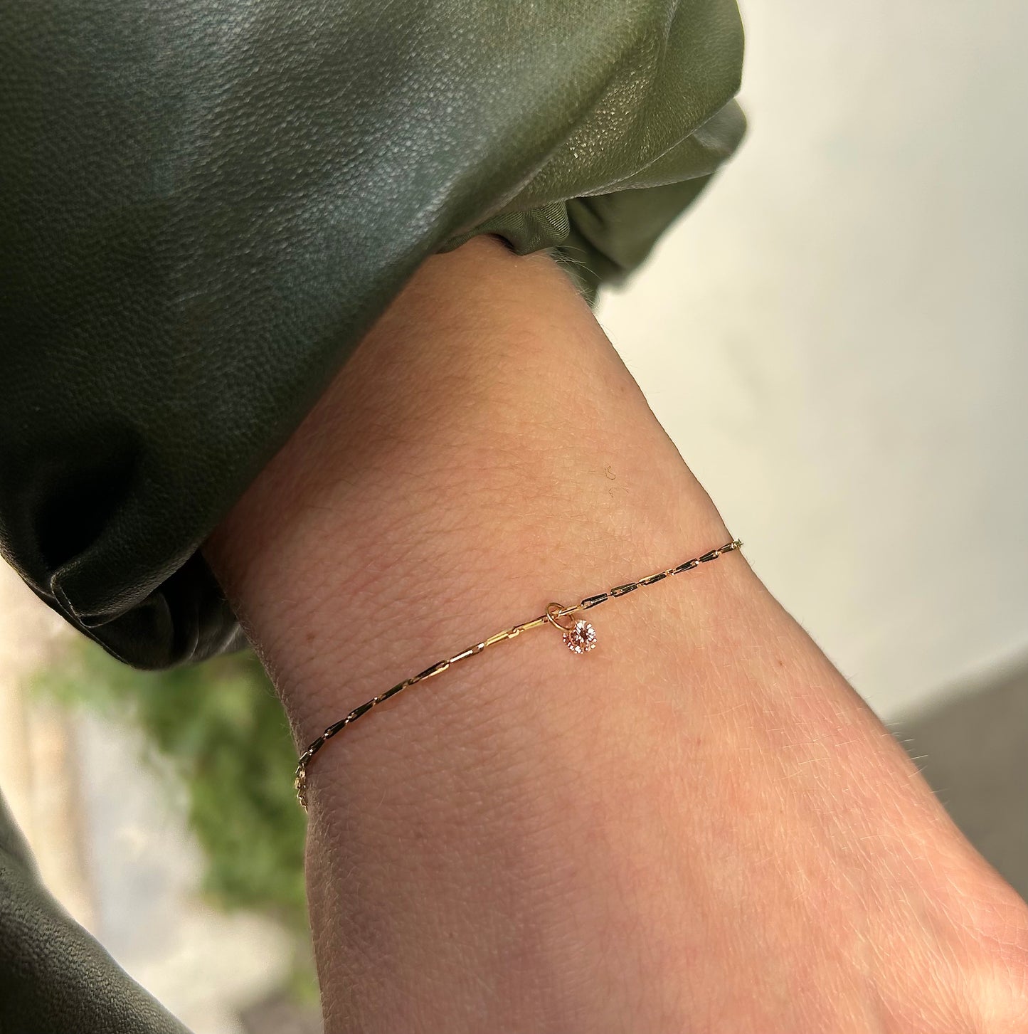 Corn chain 18k gold bracelet
