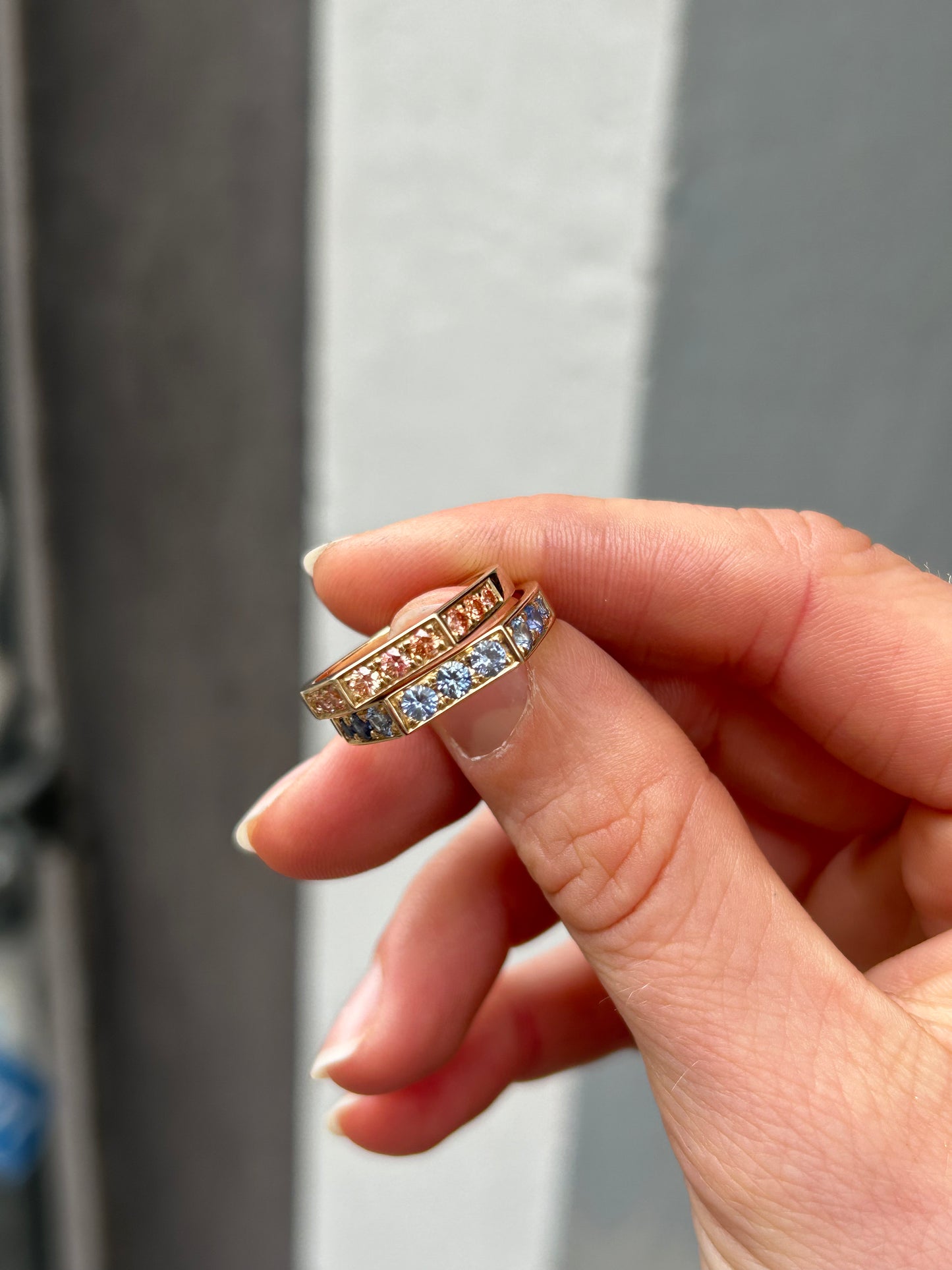 Elegant Signet Ring - 14k gold with Pink Lab Grown Diamonds