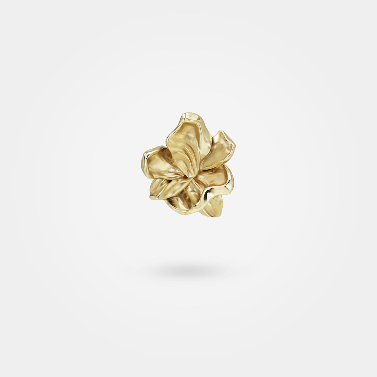 FLOWER EARRINGS - ORGANIC GOLD LEAVES