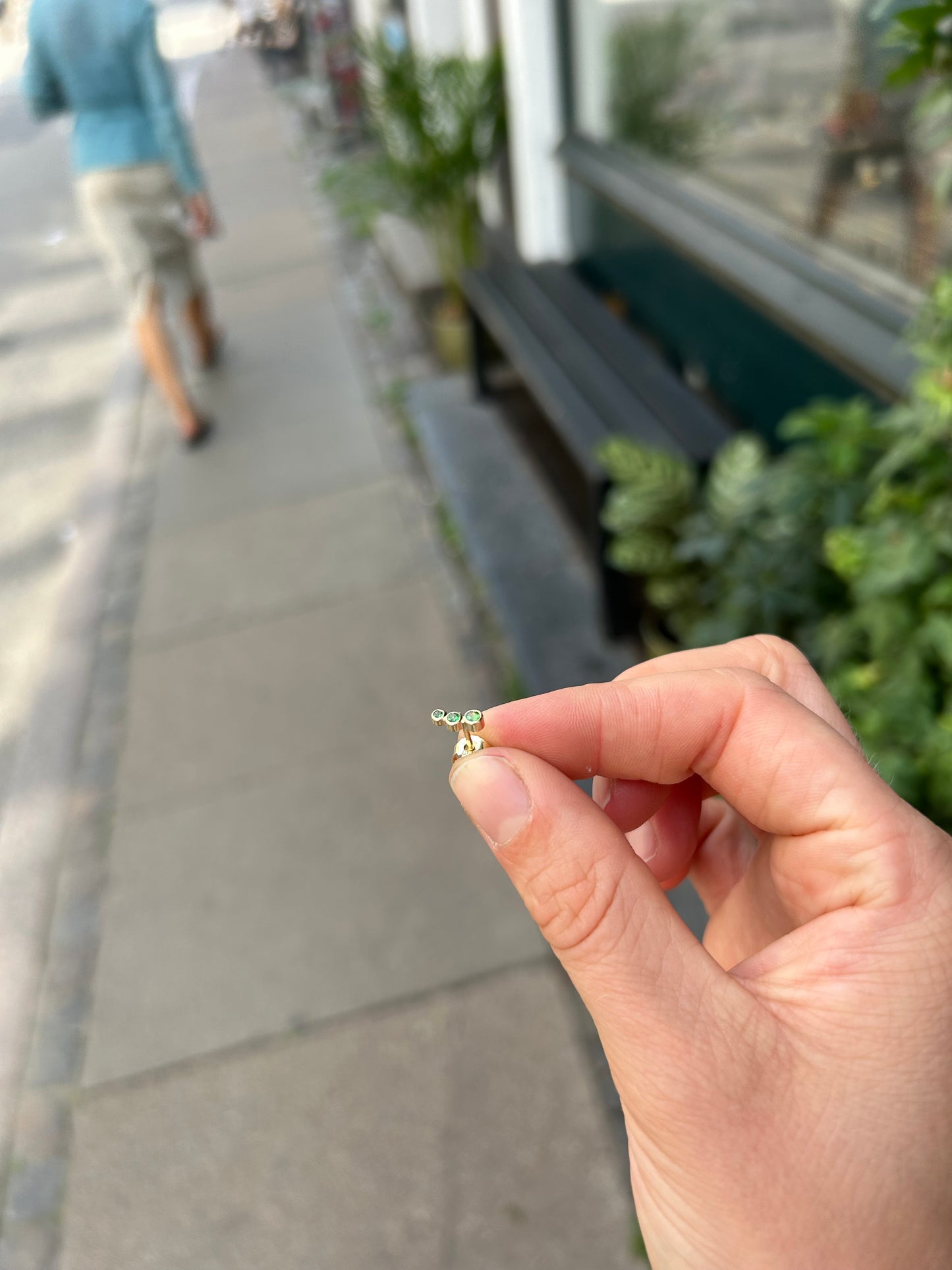 Miss Marilyn Diamond Stud (sælges som enkelt) Ørering-Guld Hvid eller Guld Hvid Diamant 14 Karat