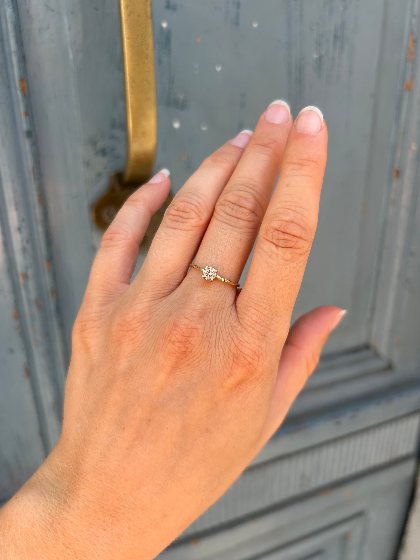 Miss Martha Klassisk Pink Lab Grown Diamantring – 14 Karat Guld
