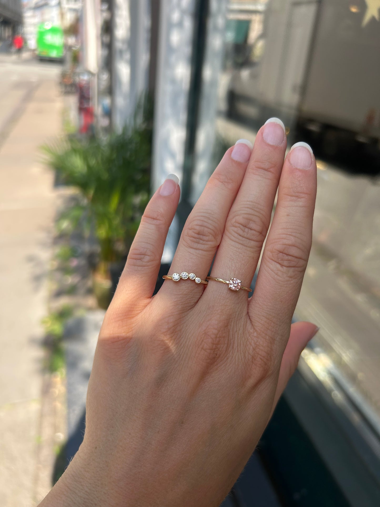 Miss Martha Klassisk Pink Lab Grown Diamantring – 14 Karat Guld