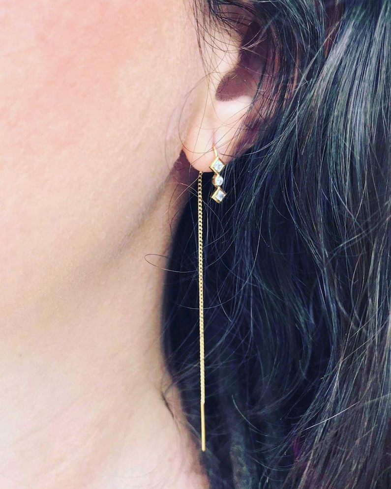 Zalora Chain - Earring - Gold Plated Silver