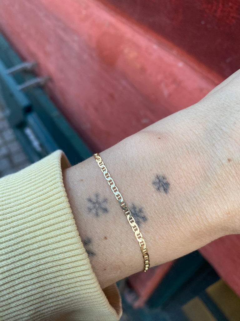 Marine Facet Chain Bracelet - 18 Karat Gold