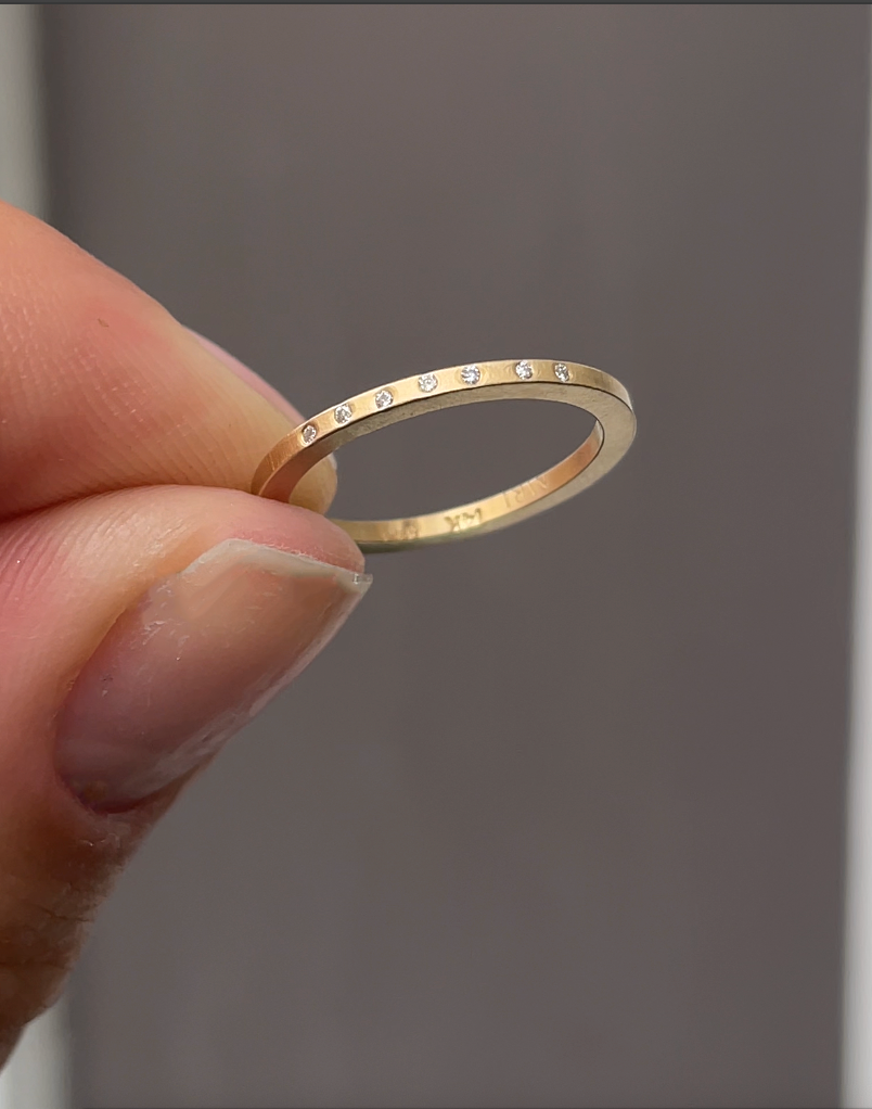 Littlefinger Ring - W. Diamonds - 14k gold